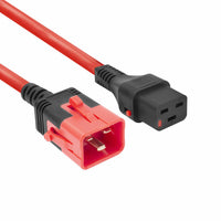Cavo di alimentazione ACT C19 IEC Lock - C20 IEC Lock a doppio bloccaggio rosso 1 m, PC3633