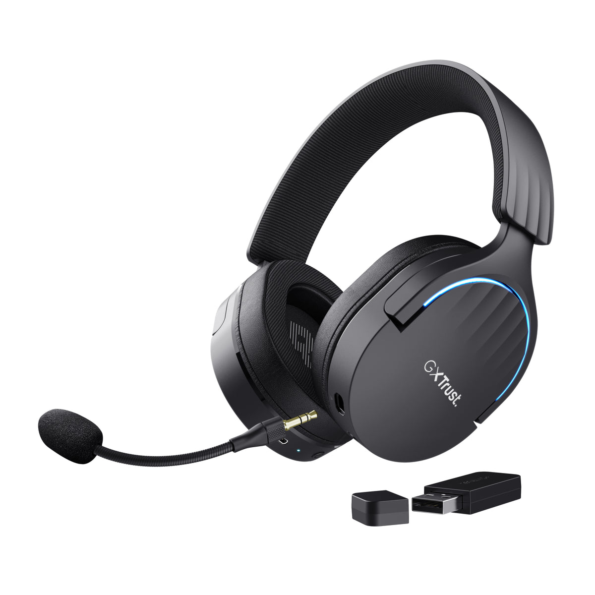 Trust GXT 491 Fayzo Kopfhörer Verkabelt & Kabellos Kopfband Gaming USB Typ-C Bluetooth Schwarz