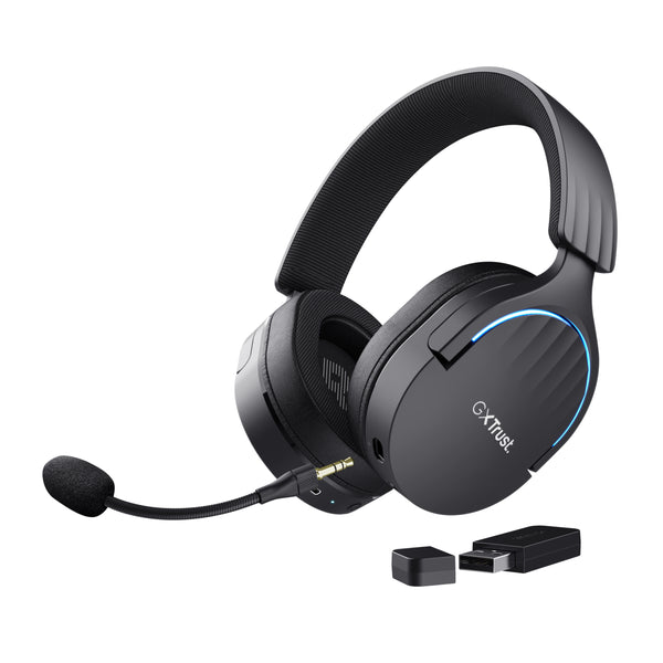Trust GXT 491 Fayzo Kopfhörer Verkabelt & Kabellos Kopfband Gaming USB Typ-C Bluetooth Schwarz