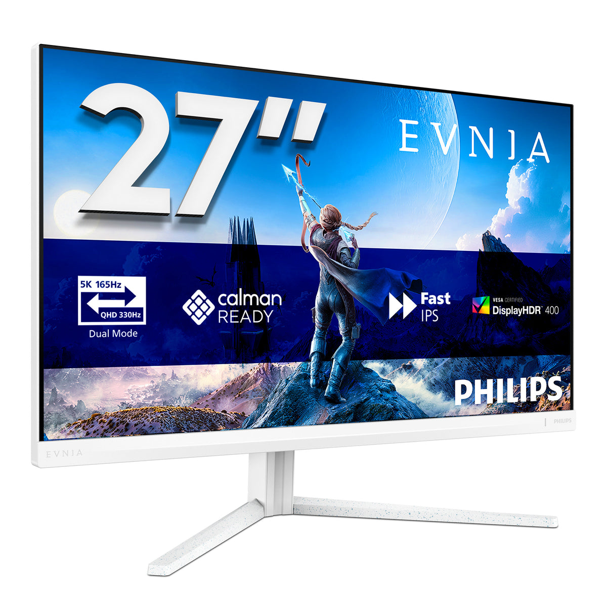 Philips 27IN 16:9 FAST IPS 165HZ/330HZ DUAL MODE 5120X2880 165HZ 2560X1 Computerbildschirm 68,6 cm (27") 5120 x 2880 Pixel Weiß