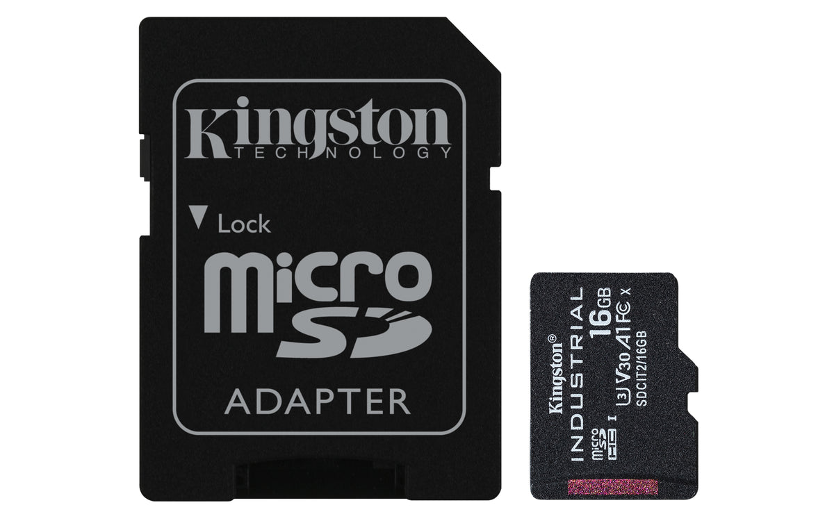 Kingston Technology 16GB microSDHC Industrial C10 A1 pSLC Karte + SD-Adapter