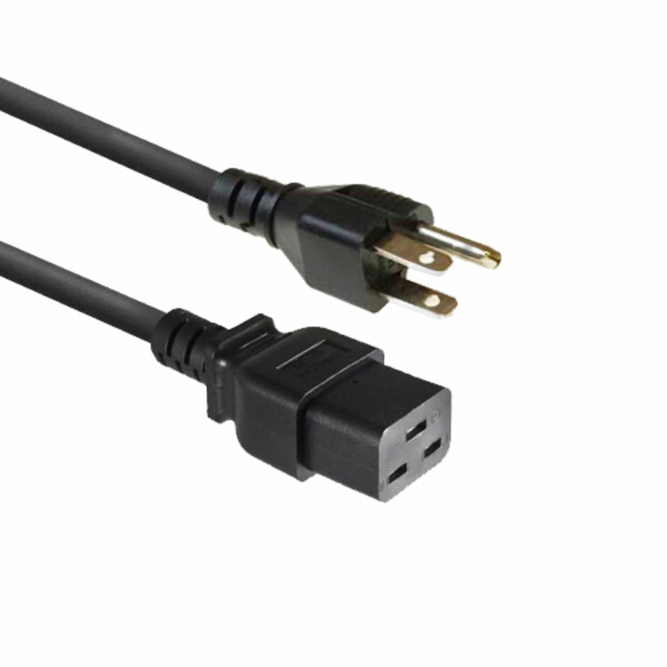 ACT Stromkabel USA-Stecker - C19 schwarz 1,8 m