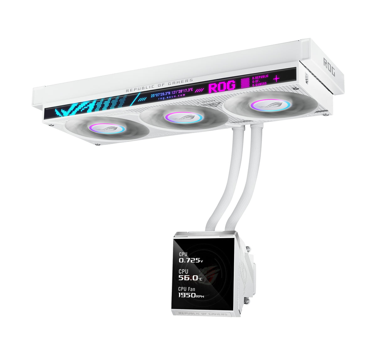 ASUS ROG STRIX SLC IV 360 ARGB LCD WHT Refroidissement liquide de processeur 12 cm Blanc 1 pièce(s)