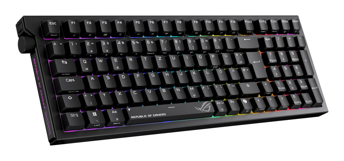 ASUS ROG Strix Morph 96 Wireless Tastatur Gaming USB + RF Wireless + Bluetooth QWERTZ Deutsch Schwarz