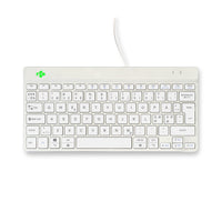 R-Go Tools Ergonomische Tastatur R-Go Compact Break, kompakte Tastatur mit Pausensoftware, QWERTY (NORDIC), Kabelgebunden, Weiß