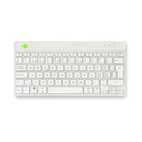 R-Go Tools Ergonomische Tastatur R-Go Compact Break, kompakte Tastatur mit Pausensoftware, QWERTZ (CH), Bluetooth, Weiß
