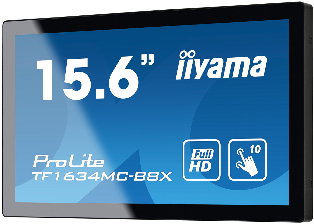 iiyama ProLite TF1634MC-B8X Computerbildschirm 39,6 cm (15.6") 1920 x 1080 Pixel Full HD LED Touchscreen Multi-Nutzer Schwarz