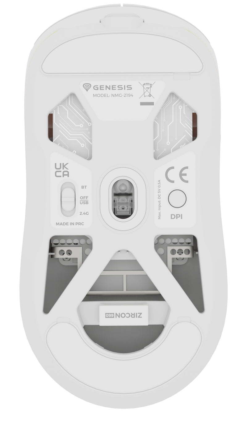 GENESIS NMG-2194 Maus Gaming Beidhändig Bluetooth + USB Type-C Optisch 26000 DPI