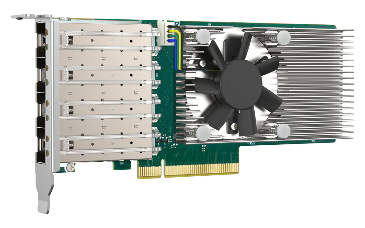 QNAP QXG-25G4SF-BCM Netzwerkkarte Eingebaut Faser 25000 Mbit/s