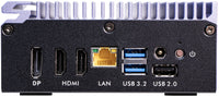 Shuttle Edge PC SPCEL12 , Intel Celeron J6412 , 2x HDMI, 1x DP, 2x 2.5G LAN, 1x DDR4, 1x Micro SD card reader, 1x Nano SIM slot, 3x USB, 2x M.2 (SATA), 12-20V , 24/7 Dauerbetrieb, lüfterlos, inkl. VESA Befestigung