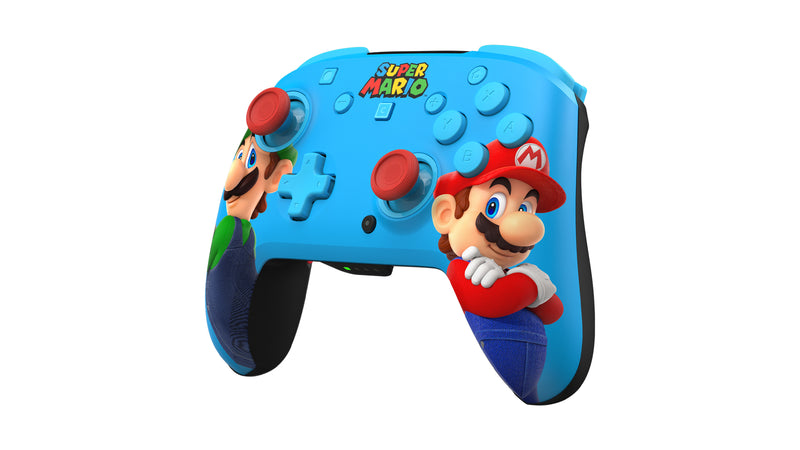 Turtle Beach Rematch-Controller: Mario and Luigi – Offiziell lizenziert für Nintendo Switch 1 und 2, kabellos, TMR-Thumbsticks, anpassbares RGB, wiederaufladbarer Akku