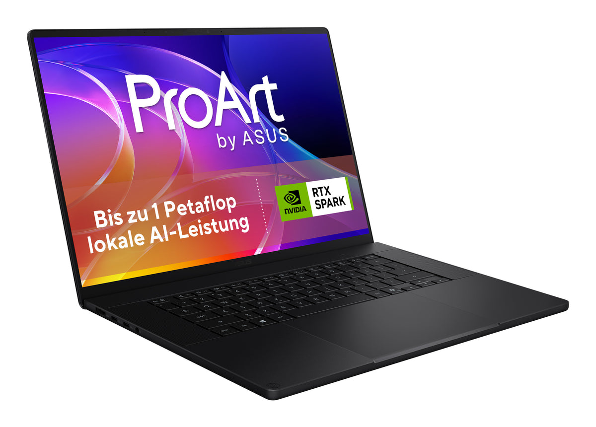 ASUS ProArt P16 H7607BA-SE176X NVIDIA RTX Spark N1X Laptop 40,6 cm (16") Touchscreen WQUXGA 64 GB LPDDR5x-SDRAM 1 TB SSD Wi-Fi 7 (802.11be) Windows 11 Pro Schwarz QWERTZ Deutsch