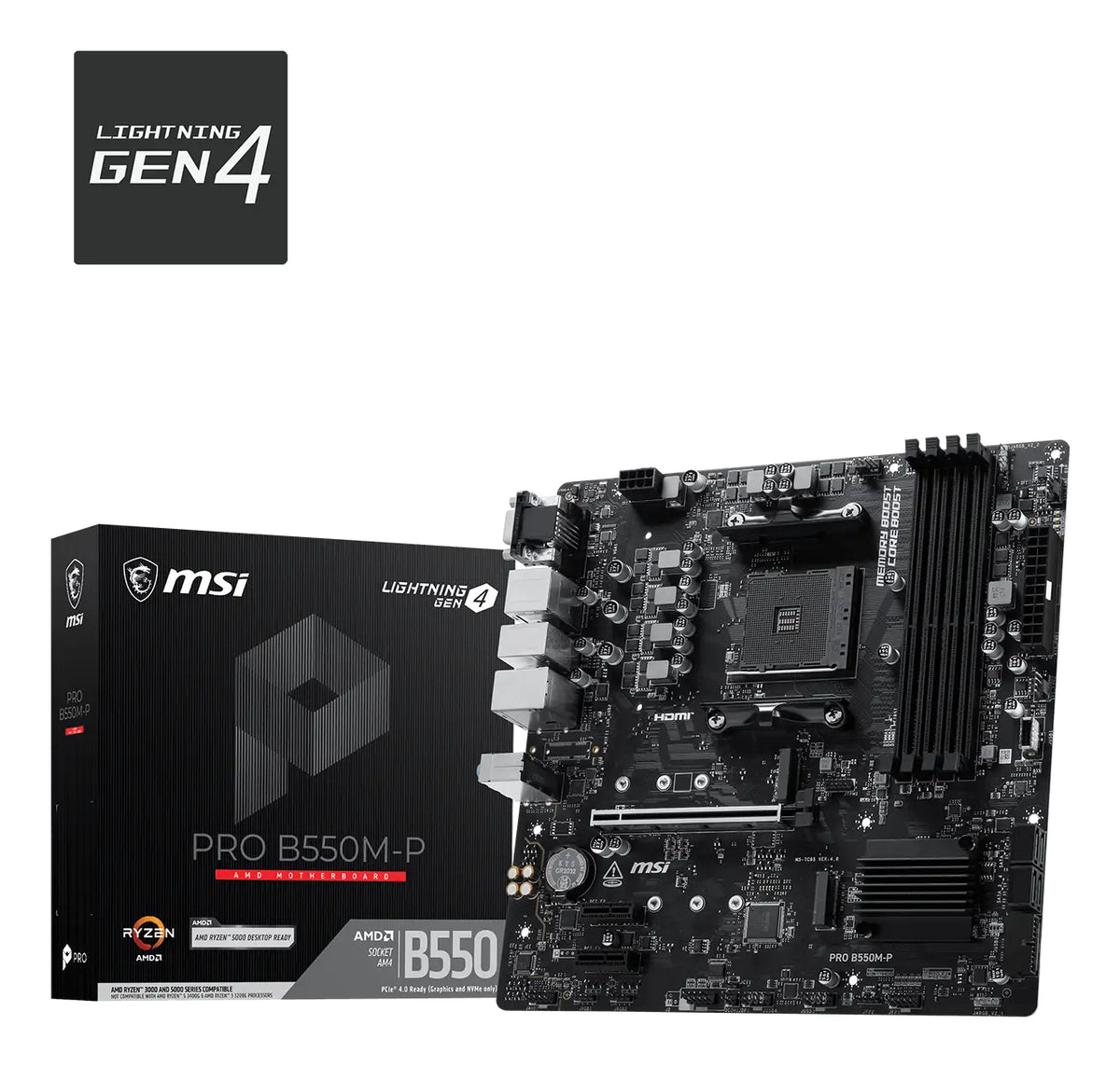 MSI PRO B550M-P Motherboard AMD B550 Sockel AM4 ATX