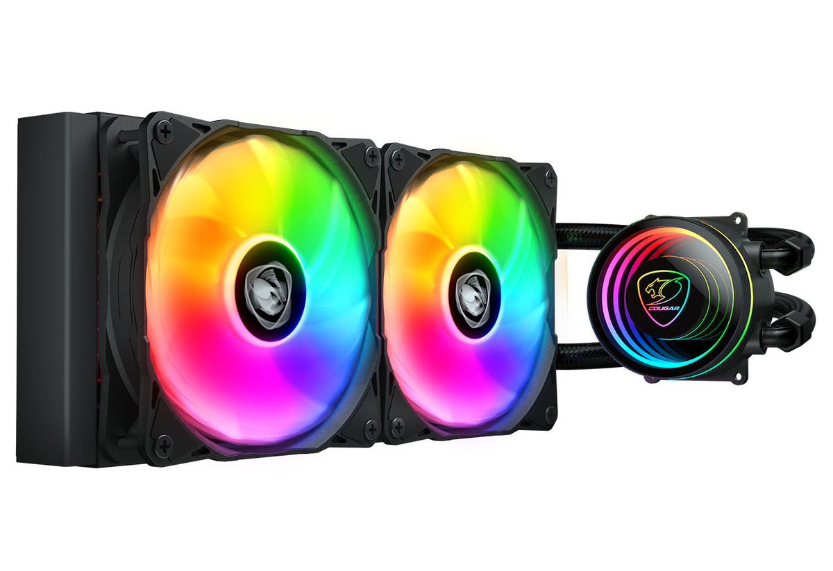 COUGAR CPU Wasserkühlung, Poseidon Elite 240, ARGB, Schwarz