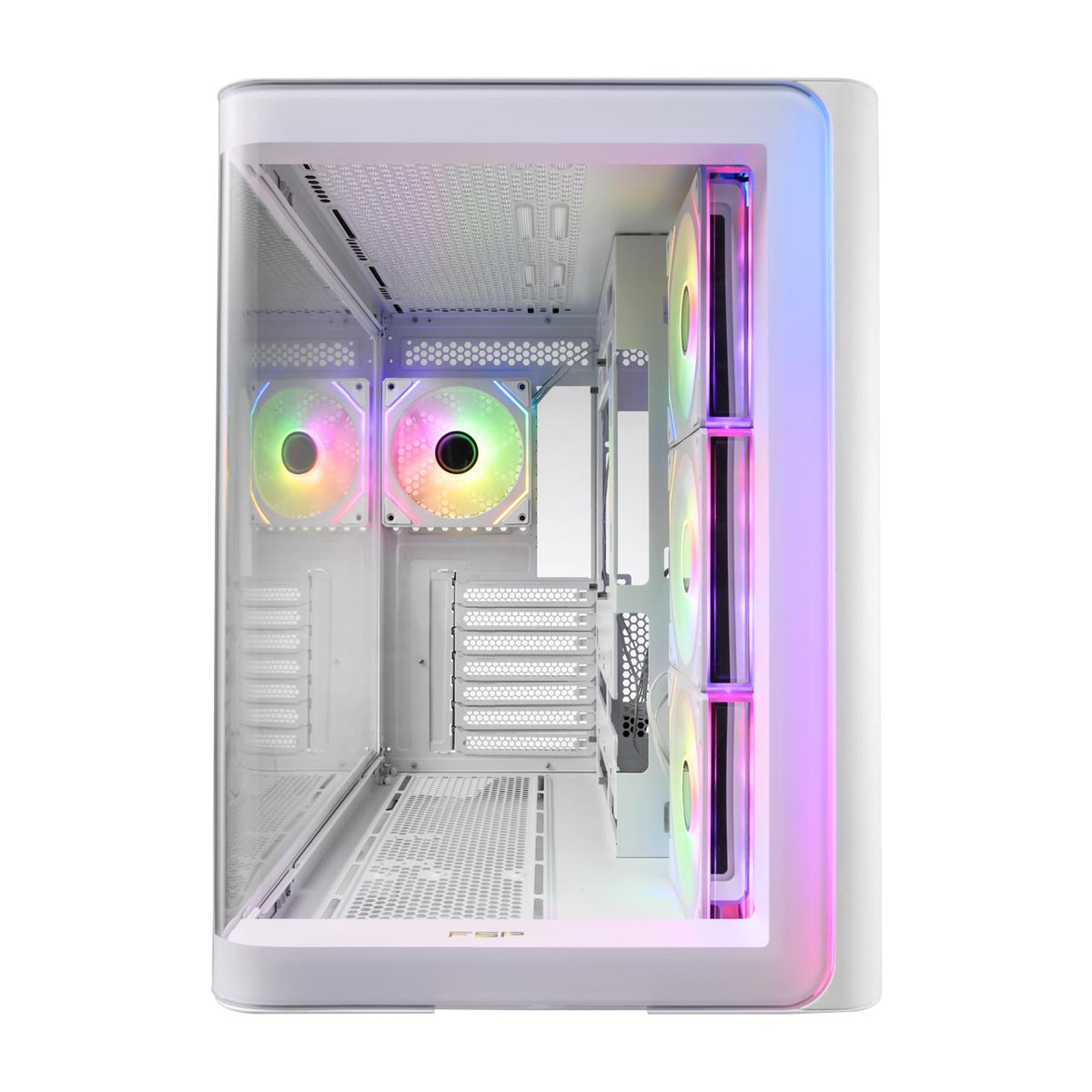 FSP M580-WA Gehäuse Midi Tower mITX, mATX Weiß ARGB