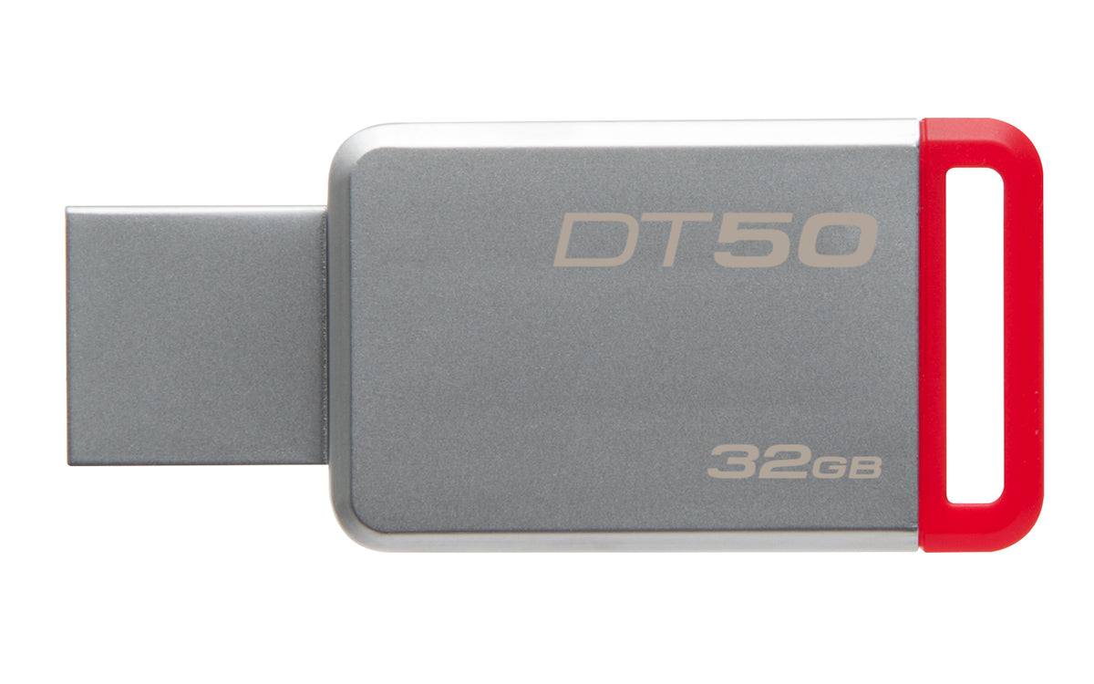 Kingston Technology DataTraveler 50 32GB USB-Stick USB Typ-A 3.2 Gen 1 (3.1 Gen 1) Rot, Silber