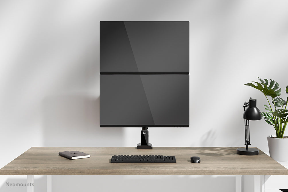 Neomounts DS60-600BL2V Monitorarm für zwei Bildschirme 10-32"