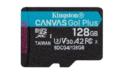 Kingston Technology 128GB microSDXC Canvas Go Plus Gen4 200R A2 U3 Einzelpaket ohne ADP