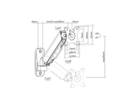 Equip 17"-32" Monitor-Wandhalterung, Armlänge: 334 mm