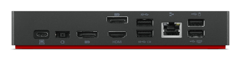 Lenovo 40AY0135US laptop-dockingstation & portreplikator Kabelgebunden USB 3.2 Gen 2 (3.1 Gen 2) Type-C Schwarz