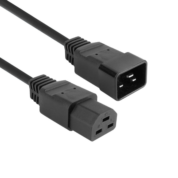 ACT Netzkabel C20 - C21 IEC60320 schwarz 1 m
