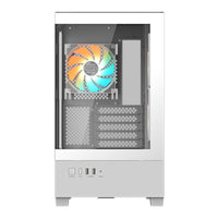 GIGABYTE C201 PANORAMIC ICE PC-Gehäuse – Mid-Tower, m-ATX, Unterstützung für 360-mm-Radiator, 3 vorinstallierte Lüfter, USB 3.0, unterstützt RGB Fusion