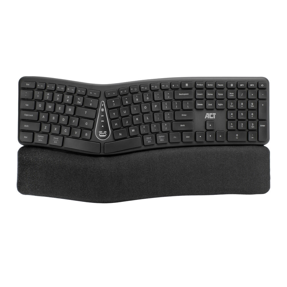 ACT Ergonomische Bluetooth-Tastatur, Multi-Verbindung (QWERTY/US-Layout)