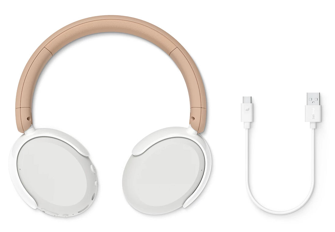Philips 5000 series TAK5500AL/00 Kopfhörer & Headset Verkabelt & Kabellos Kopfband Anrufe/Musik Bluetooth Bernstein, Weiß