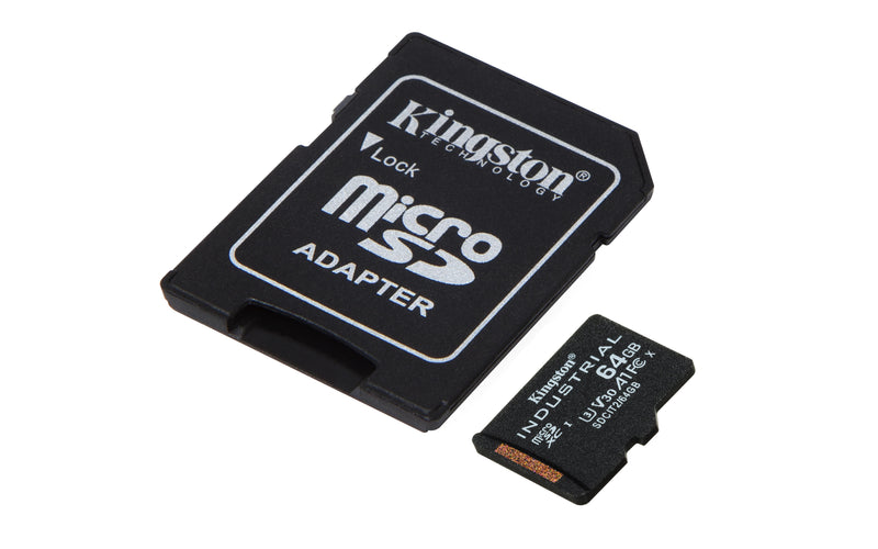 Kingston Technology 64GB microSDXC Industrial C10 A1 pSLC Karte + SD-Adapter