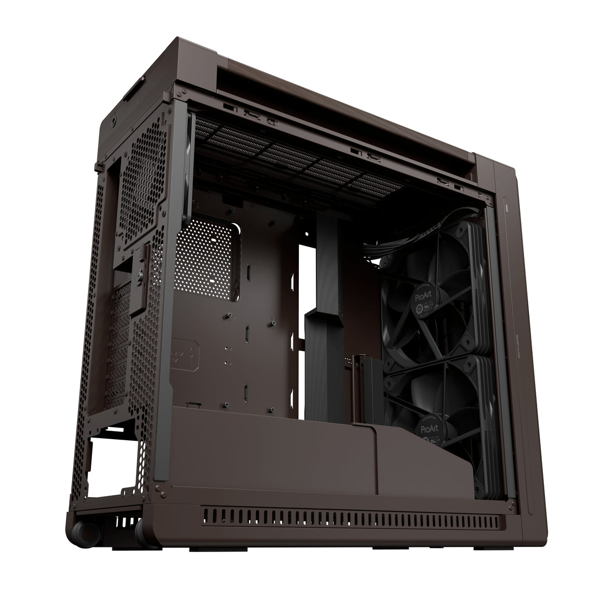ASUS ProArt PA602 Wood Edition Retro Brown - Tempered Glass Panel Midi Tower Braun
