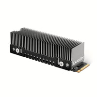 Axagon CLR-M2XT Aluminium-Passivkühler für einseitige und doppelseitige M.2-SSD-Festplatten, Größe 2280, Höhe 24 mm