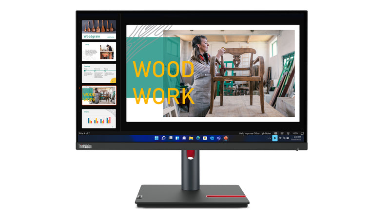 Lenovo ThinkVision P24q-30 Computerbildschirm 60,5 cm (23.8") 2560 x 1440 Pixel Quad HD LED Schwarz
