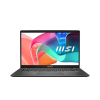 MSI Modern 14 F1MG-876FRNN Intel Core 5 120U Laptop 35,6 cm (14") Full HD 16 GB DDR4-SDRAM 512 GB SSD Wi-Fi 6E (802.11ax) Windows 11 Pro Platin, Grau AZERTY Französisch