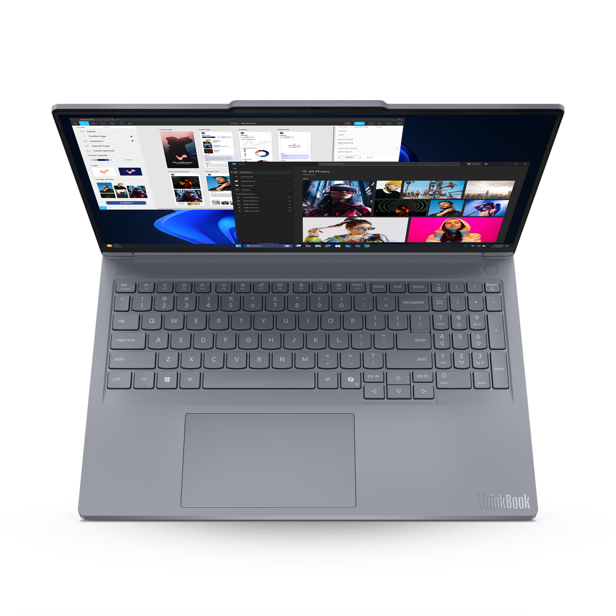 Lenovo ThinkBook 16p G6 ADR AMD Ryzen™ 9 8940HX Laptop 40,6 cm (16") WQXGA 32 GB DDR5-SDRAM 1 TB SSD NVIDIA GeForce RTX 5060 Wi-Fi 7 (802.11be) Windows 11 Pro Deutsch Grau
