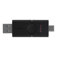 Kingston Technology DataTraveler Duo USB-Stick 64 GB USB Type-A / USB Type-C 3.2 Gen 1 (3.1 Gen 1) Schwarz