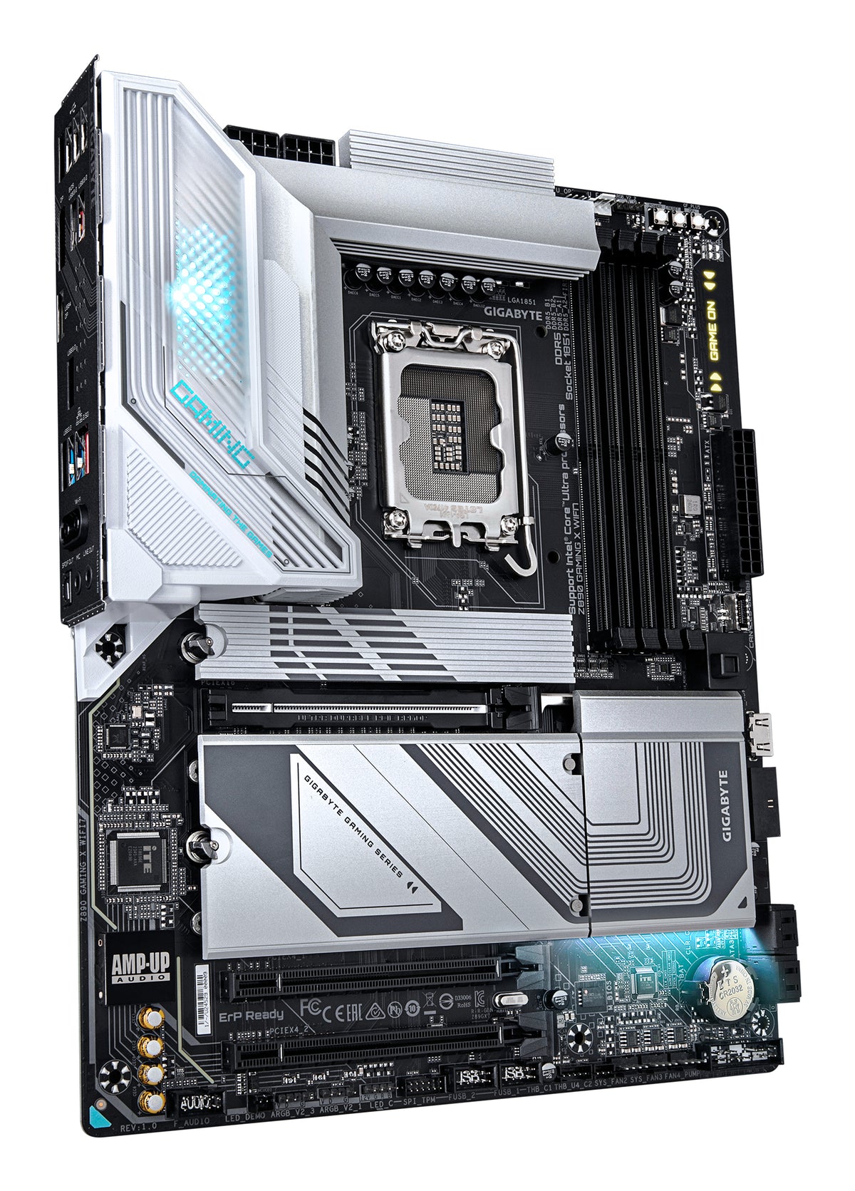 GIGABYTE Z890 GAMING X WIFI7 Mainboard - Unterstützt Intel Core Ultra (Serie 2) CPUs, 16+1+2 Phasen VRM, bis zu 8800MHz DDR5 (OC), 1xPCIe 5.0 + 3xPCIe 4.0, Wi-Fi 7, 2.5GbE LAN, USB 4