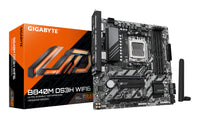 GIGABYTE B840M DS3H WIFI6 Mainboard – AMD Ryzen 9000 Prozessoren, 8+2+2 Phasen VRM, bis zu 8200 MHz DDR5, 2 x PCIe 4.0 M.2, Wi-Fi 6, 2,5 GbE LAN, USB 3.2 Gen 1