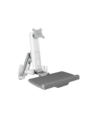 ICY BOX IB-MS600-W, "Sit-Stand-Workstation" mit Wandhalterung für einen Monitor bis zu 24" (61 cm)