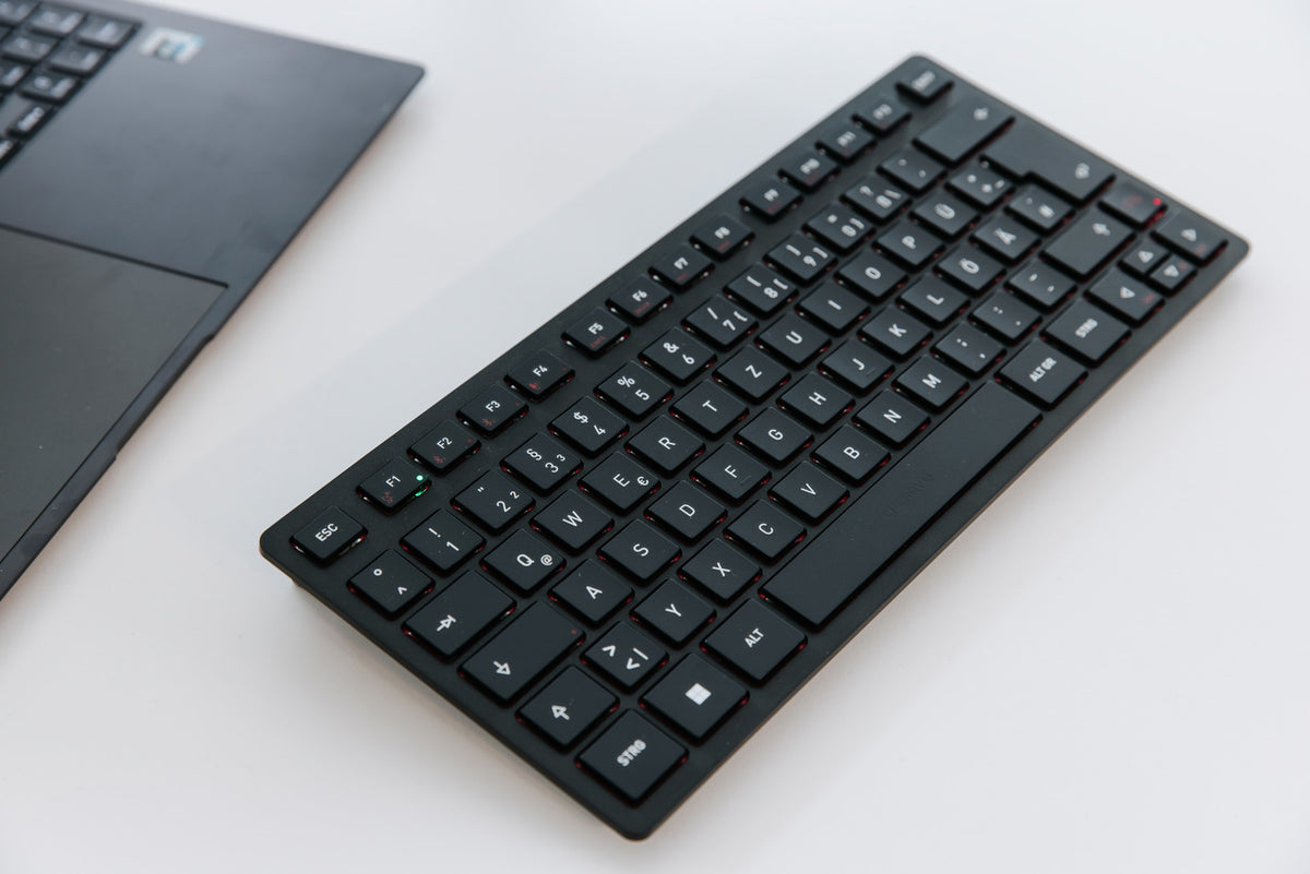 CHERRY KW 9200 MINI Tastatur Universal USB + RF Wireless + Bluetooth QWERTY UK Englisch Schwarz