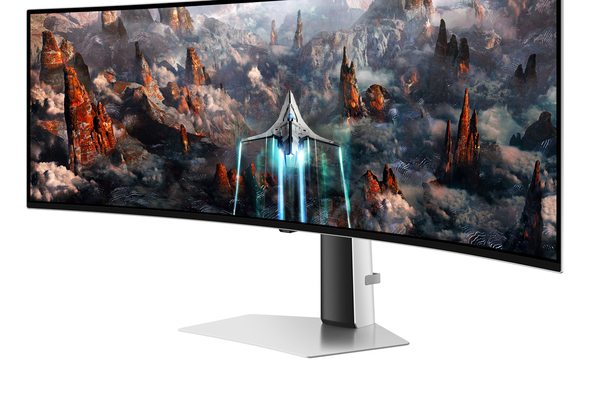 Samsung G93SC Computerbildschirm 124,5 cm (49") 5120 x 1440 Pixel Dual QHD OLED Silber