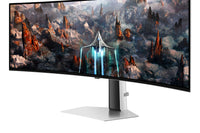 Samsung G93SC Computerbildschirm 124,5 cm (49") 5120 x 1440 Pixel Dual QHD OLED Silber