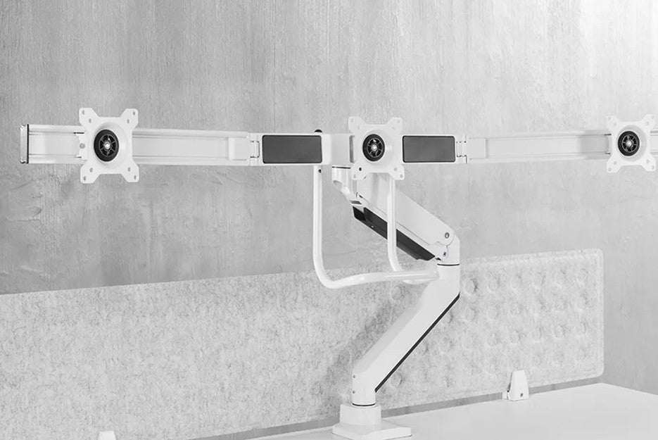 Neomounts NM-D775DX3WHITE Flachbildschirm-Tischhalterung 68,6 cm (27") Tisch/Bank Weiß