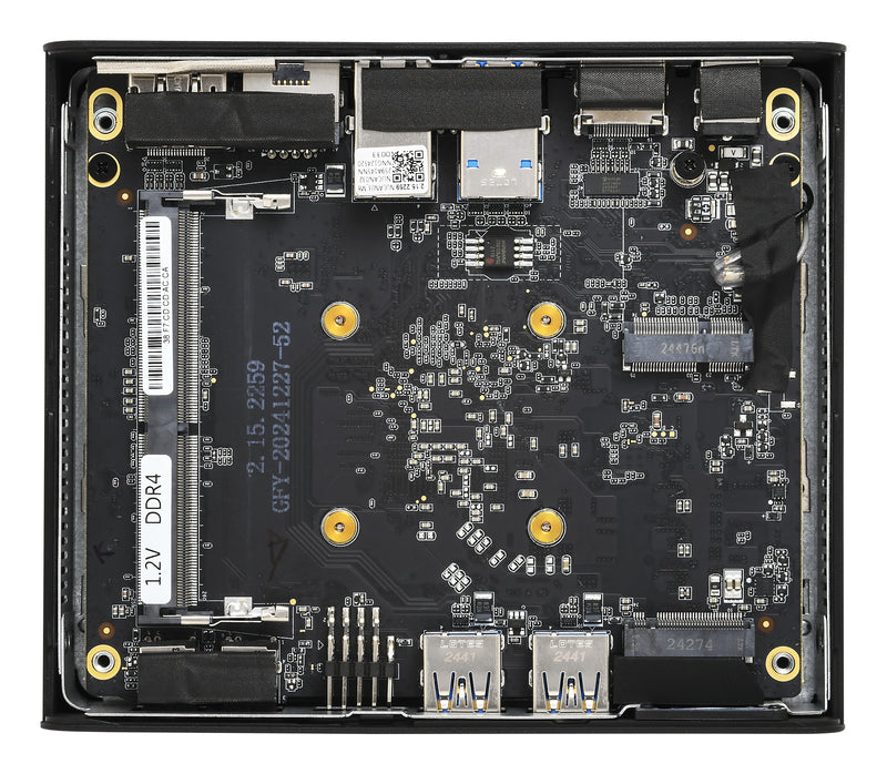 Shuttle Nano PC NE1010XA, Intel N 100, 8GB DDR4, 250GB M.2, 1x HDMI, 1x DP, 6x USB, 1x LAN, VESA, lüfterlos, 24/7 Dauerbetrieb