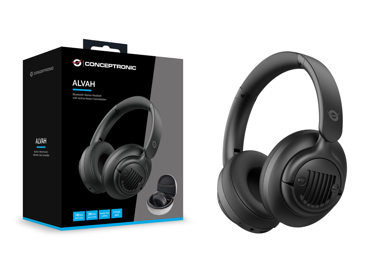 Conceptronic Bluetooth-Stereo-Headset mit aktiver Geräuschunterdrückung
