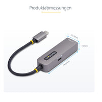 StarTech.com 2,5GbE USB C Ethernet Adapter, 100W PD Pass-Through, USB-C auf Lan-RJ45 Netzwerkadapter, USB-C 3.0 NIC, Thunderbolt Kompatibel, Windows & Mac
