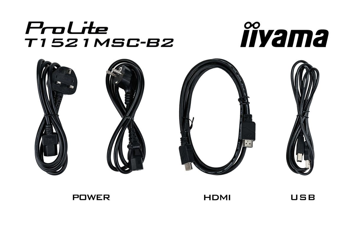 iiyama ProLite T1521MSC-B2 Computerbildschirm 38,1 cm (15") 1024 x 768 Pixel XGA LED Touchscreen Tisch Schwarz