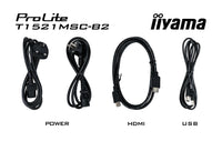 iiyama ProLite T1521MSC-B2 Computerbildschirm 38,1 cm (15") 1024 x 768 Pixel XGA LED Touchscreen Tisch Schwarz