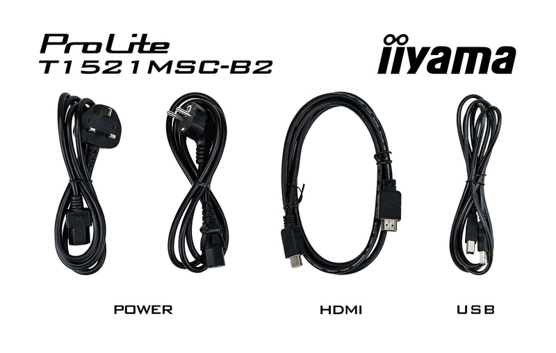 iiyama ProLite T1521MSC-B2 Computerbildschirm 38,1 cm (15") 1024 x 768 Pixel XGA LED Touchscreen Tisch Schwarz