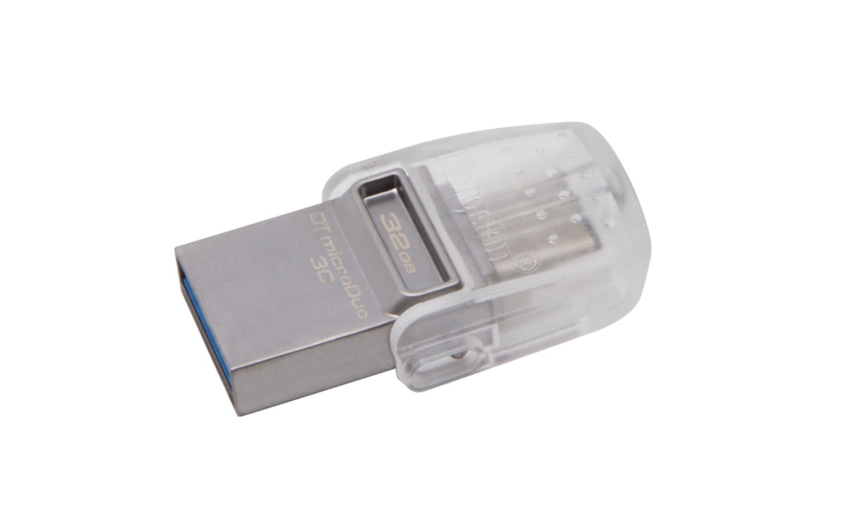 Kingston Technology DataTraveler microDuo 3C 32GB USB-Stick USB Type-A / USB Type-C 3.2 Gen 1 (3.1 Gen 1) Silber