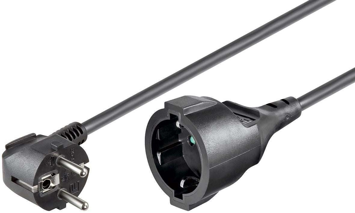 Microconnect PE140500 Stromkabel Schwarz 5 m Netzstecker Typ E+F Schuko